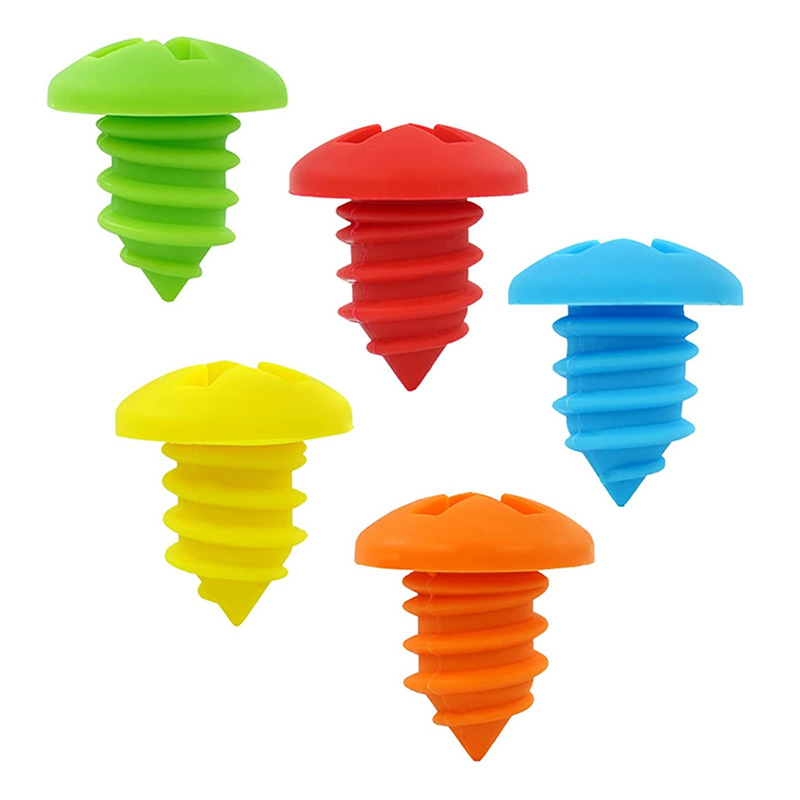 Kitchen Gadgets Home Party - 200 PCS ซิลิโคนสีแดงไวน์ Stopper สกรูรูปร่างขวดไวน์หมวก Creative