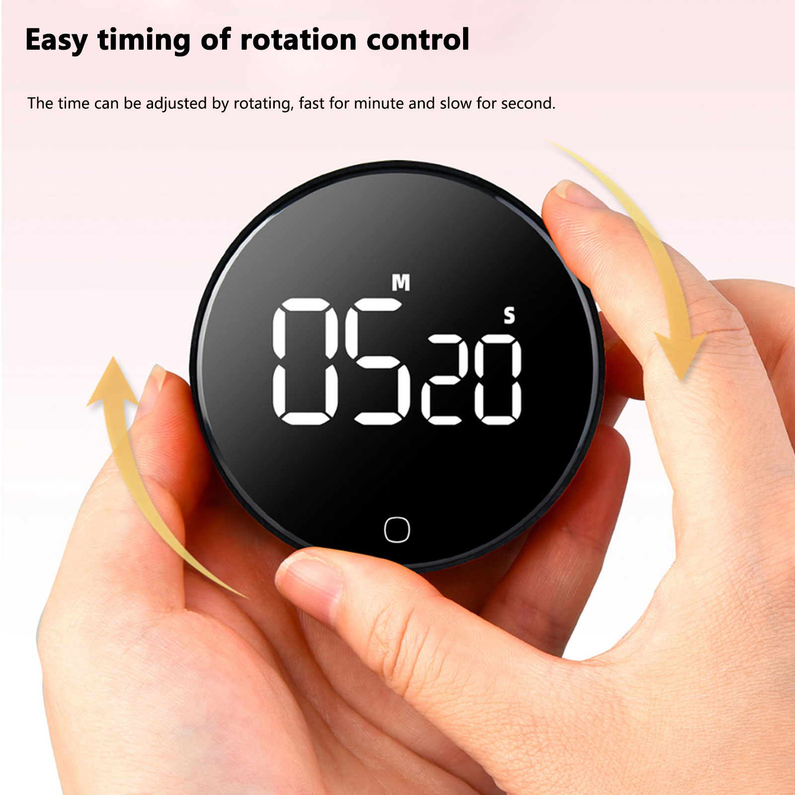 Kitchen Timer Digital - นาฬิกาจับเวลาครัวดิจิตอล LED ชาร์จผ่าน USB พร้อมแม่เหล็กสำหรับการนับถอยหลังในการอบขนม ปรับระดับเสียงได้