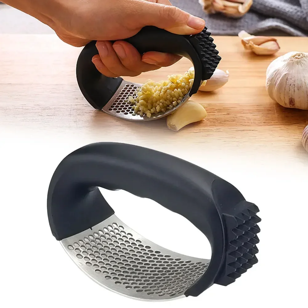 Kitchen Gadgets Garlic - เครื่องบดสับกระเทียมแบบมือหมุน ทำจากสแตนเลส ทนทาน ทำความสะอาดง่าย อุปกรณ์ครัวสำหรับกระเทียมสด ผัก