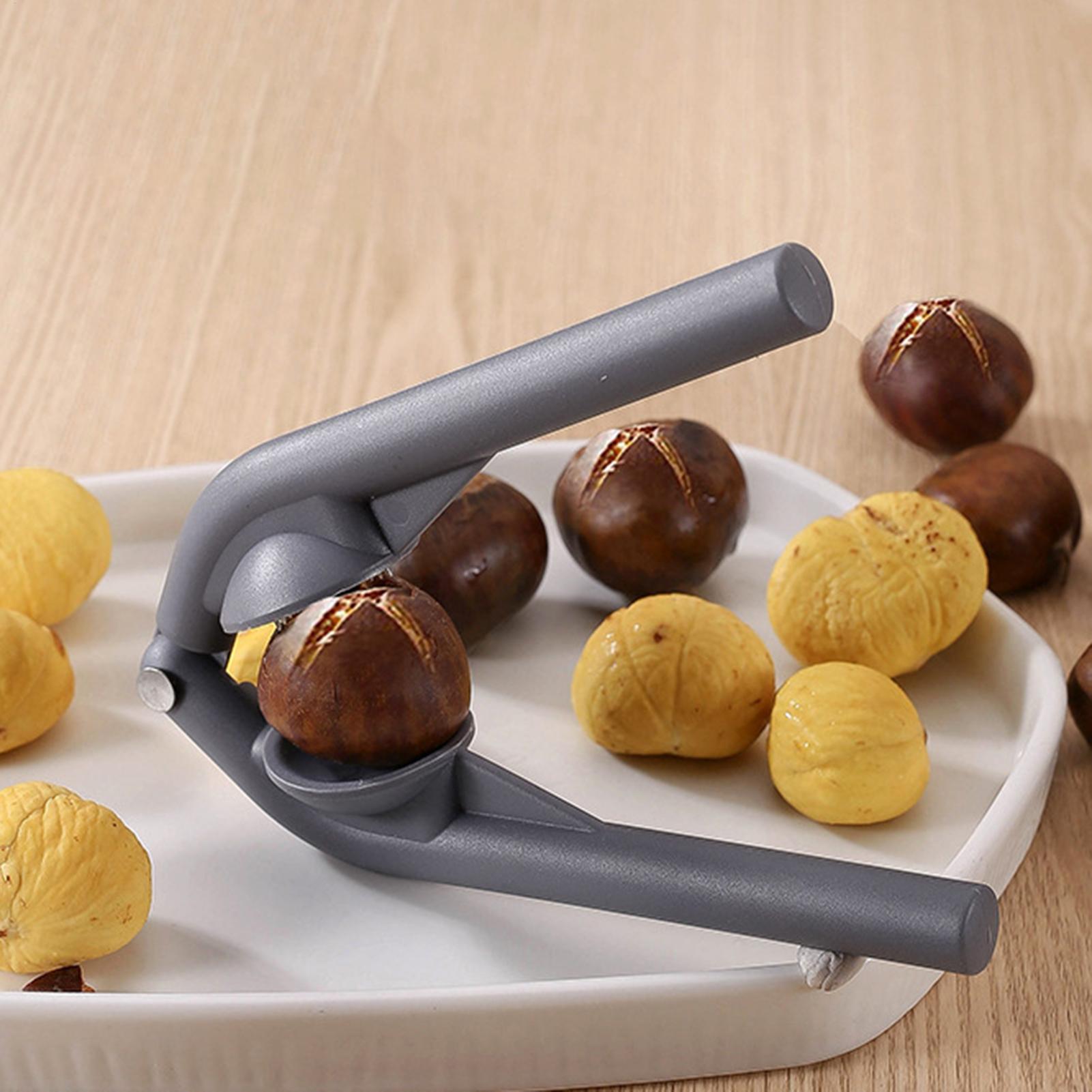 Kitchen Gadgets Home Party - ที่ปอกเปลือกเกาลัดสแตนเลส อุปกรณ์ปอกเปลือกถั่วอเนกประสงค์ อุปกรณ์ครัวที่ออกแบบตามหลักสรีรศาสตร์ ที่หนีบเปิดเกาลัดสำหรับงานปาร์ตี้และครอบครัว