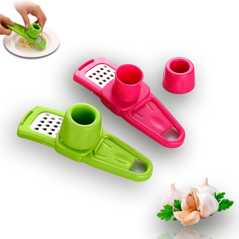 Kitchen Gadgets Garlic - เครื่องบดกระเทียมแบบกดมือ เครื่องสับกระเทียมแบบใช้มือ สะดวกและรวดเร็ว อุปกรณ์ครัว