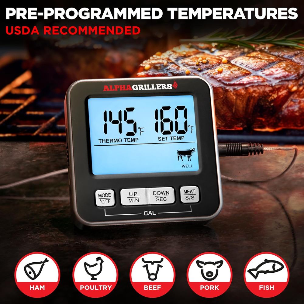 เครื่องวัดอุณหภูมิเตาอบดิจิตอล - Kitchen Timer Digital บทวิจารณ์และราคา