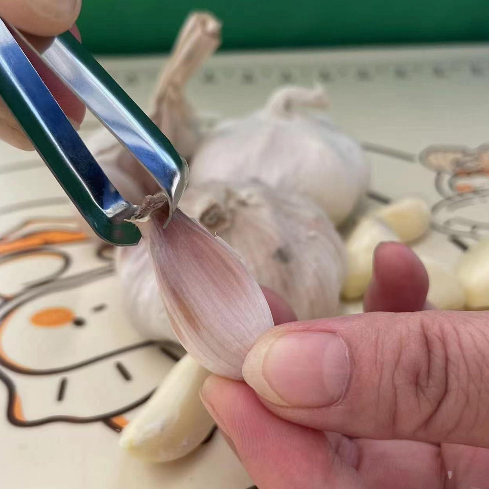 ชุดอุปกรณ์ปอกกระเทียมและแหนบตั - Kitchen Gadgets Garlic บทวิจารณ์และราคา
