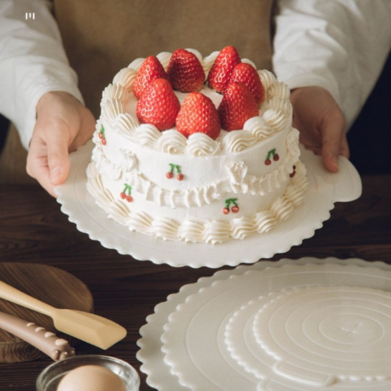 ถาดเค้กพลาสติกทรงกลมแบบใช้ซ้ำไ - Kitchen Gadgets Home Party บทวิจารณ์และราคา