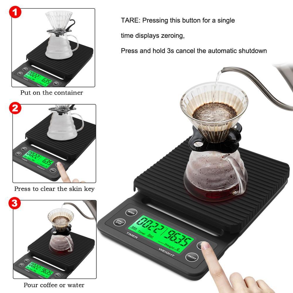 เครื่องชั่งกาแฟแบบหยด 3 กก./0. - Kitchen Timer Digital บทวิจารณ์และราคา