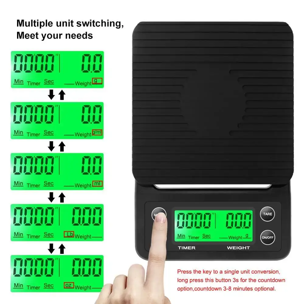 เครื่องชั่งกาแฟแบบหยด 3 กก./0. - Kitchen Timer Digital บทวิจารณ์และราคา