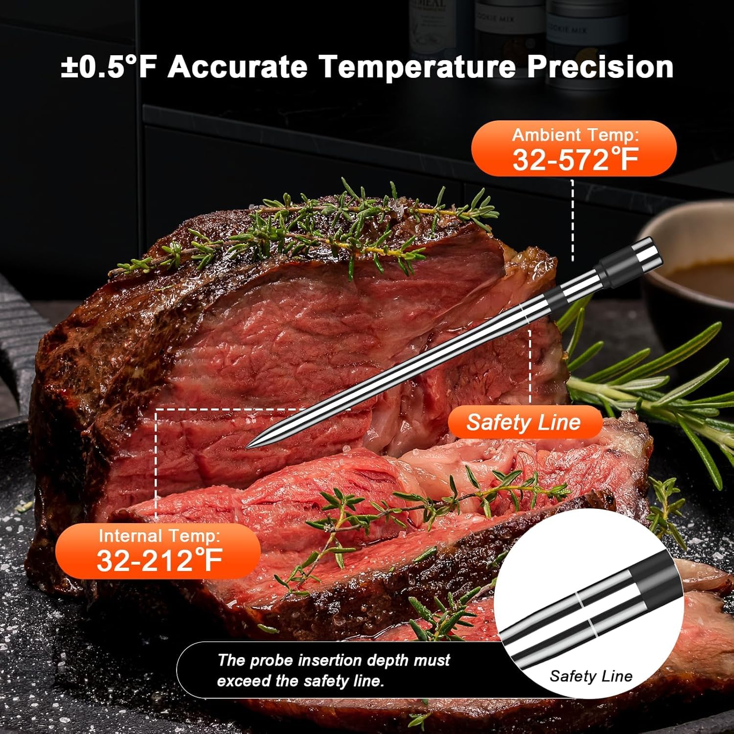 เทอร์โมมิเตอร์วัดอุณหภูมิเนื้อ - Kitchen Timer Digital บทวิจารณ์และราคา