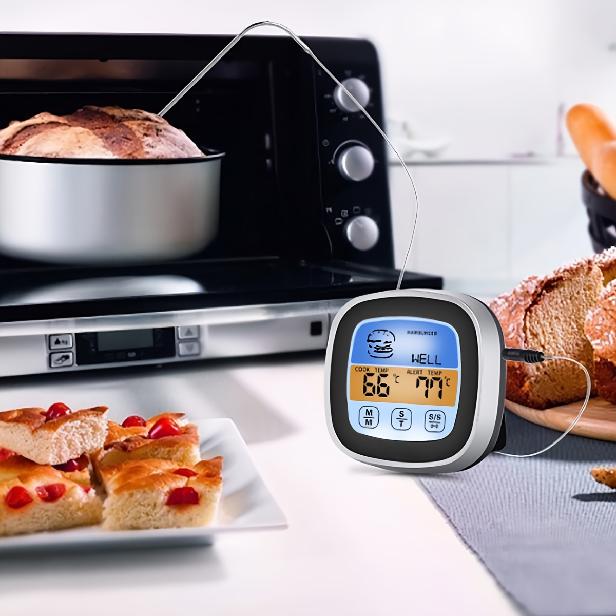 เทอร์โมมิเตอร์วัดอุณหภูมิเนื้อ - Kitchen Timer Digital บทวิจารณ์และราคา